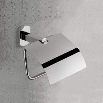 Toilet Paper Holder Toilet Roll Holder With Cover, Polished Chrome Gedy ED25-13
